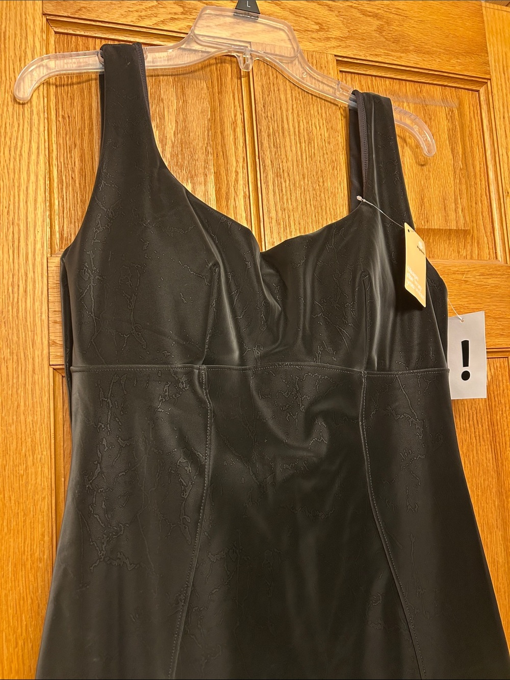 NWT Popilush Shapewear Faux Nubuck Bodycon Sculpting Slit Midi Dress | Size XXL - Picture 5 of 8